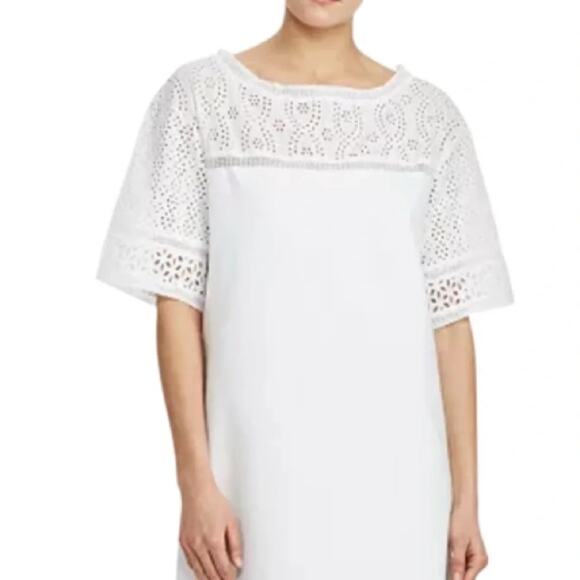 Lauren Ralph Lauren Eyelet Cotton Shirtdress Size Large NWT - Picture 3 of 7